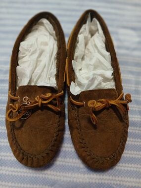 Coach Brown Suede Moccasin Slip-On